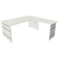 Bureau assis-debout Kerkmann Form 4 En forme de L Hauteur Ajustable Blanc 1'800 x 1'800 x 760 mm