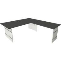 Kerkmann Sitz-Stehschreibtisch Form 4 L-Förmig Höhenverstellbar 2000 x 2200 x 760 mm