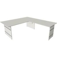 Bureau assis-debout Kerkmann Form 4 En forme de L Hauteur Ajustable Blanc 2'000 x 2'200 x 760 mm