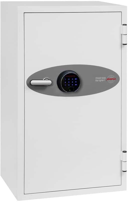 Coffre-fort pour médias Phoenix FS0444F Serrure à empreintes digitales Blanc 65,5 x 56 x 116 cm