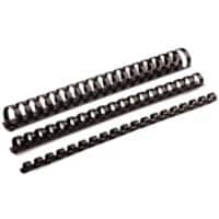 Peigne de reliure Fellowes A4 19 mm 150 Feuilles Plastique Noir 100 Unités