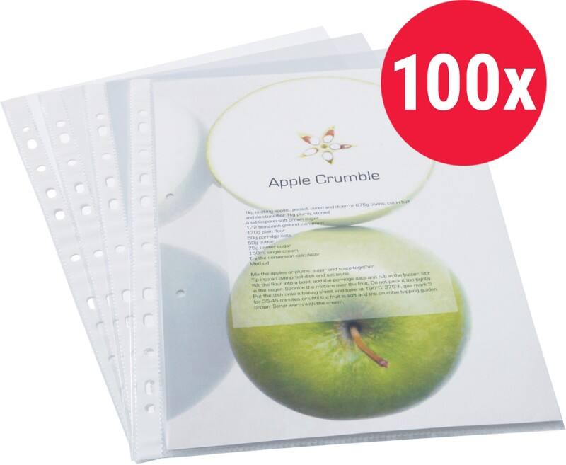 Pochettes perforées Rapesco Transparent 60 microns PP (Polypropylène) 11 perforations 100 unités