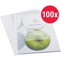 Rapesco ECO Klarsichthüllen Glasklar Transparent 60 Mikron PP (Polypropylen) 11 Löcher 100 Stück