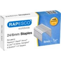 Agrafes Rapesco S24607Z3 24/6 Acier Argenté 1 000 unités