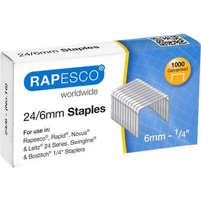 Rapesco Heftklammern 24/6 S24607Z3 Stahl Silber 1000 Stück