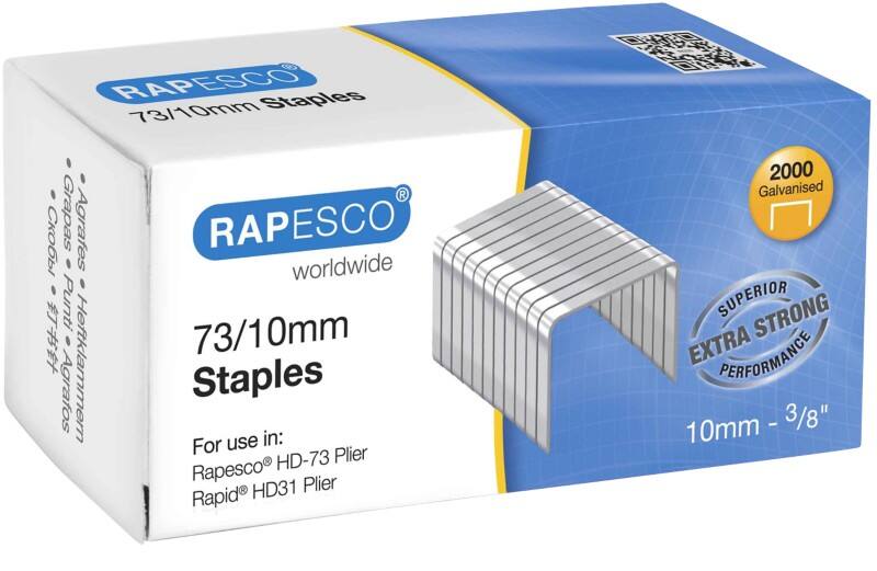Rapesco Heavy Duty Heftklammern 73/10 1260 Stahl Silber 2000 Stück