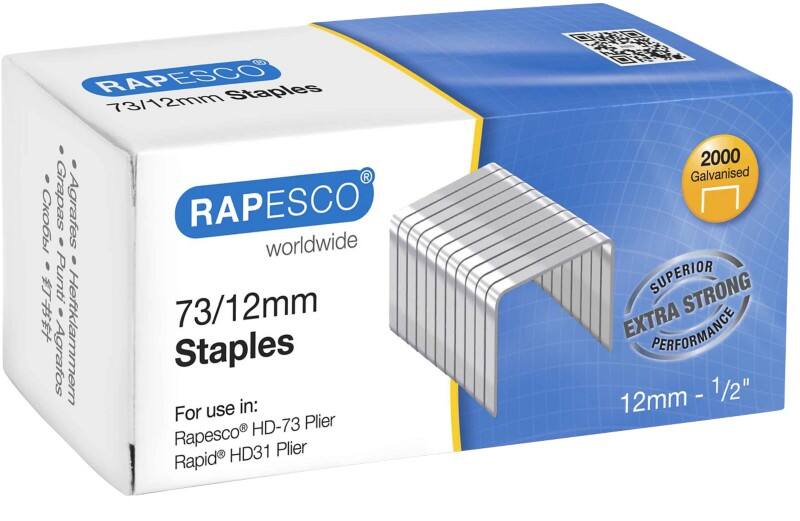 Agrafes Rapesco Extra Strong 73/12 1261 Acier Argenté 2000 Unités