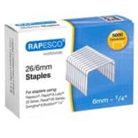 Agrafes Rapesco S11662Z3 26/6 Acier Argenté 5 000 unités