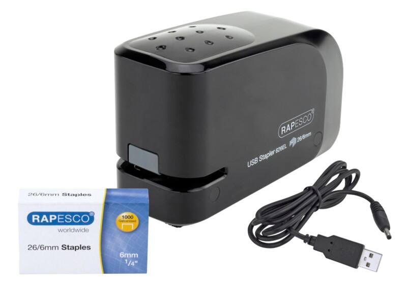 Rapesco Automatic Heftgerät 626EL Halbstreifen 15 Blatt Schwarz 26/6 ABS (Acrylnitril-Butadien-Styrol)