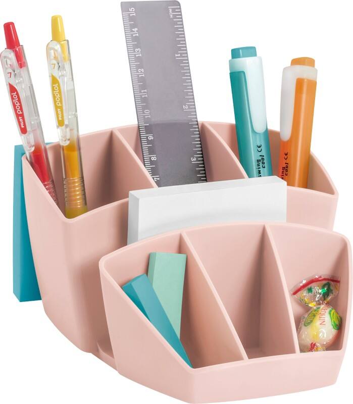 Organiseur de bureau CEP Mineral by CEP 8 Compartiments Plastique Rose  