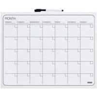 Planning mensuel DESQ Magnétique À visser 50 (L) x 40 (H) cm Métal Blanc