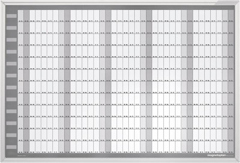 Planning annuel magnetoplan 12365S Magnétique Montage mural Blanc 92 x 62.5 cm