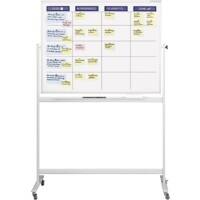 Planning magnetoplan 1240499 sur roues blanc magnétique 120 x 90 cm