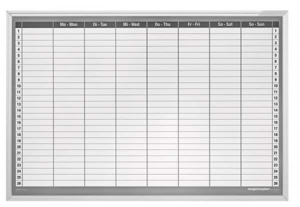 magnetoplan Wochenplaner 1249107S Magnetisch Weiß 92 x 62,5 cm
