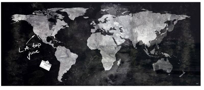 Tableau magnétique en verre Sigel Montage mural Magnétique Simple face 130 (L) x 55 (H) cm Noir