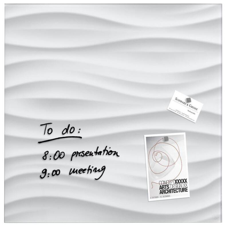 Tableau magnétique en verre Sigel Montage mural Magnétique Simple face 48 (L) x 48 (H) cm