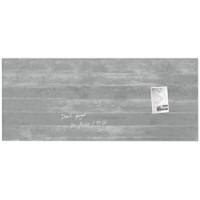 Tableau magnétique en verre Sigel Montage mural Magnétique Simple face 130 (L) x 55 (H) cm Gris