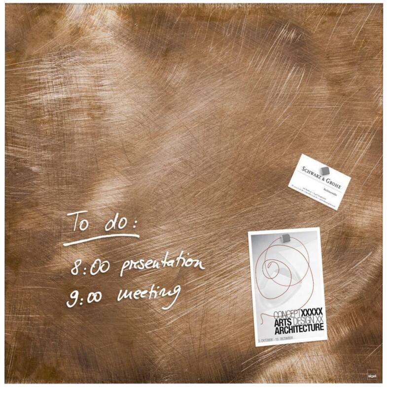 Tableau magnétique en verre Sigel Montage mural Magnétique Simple face 48 (L) x 48 (H) cm