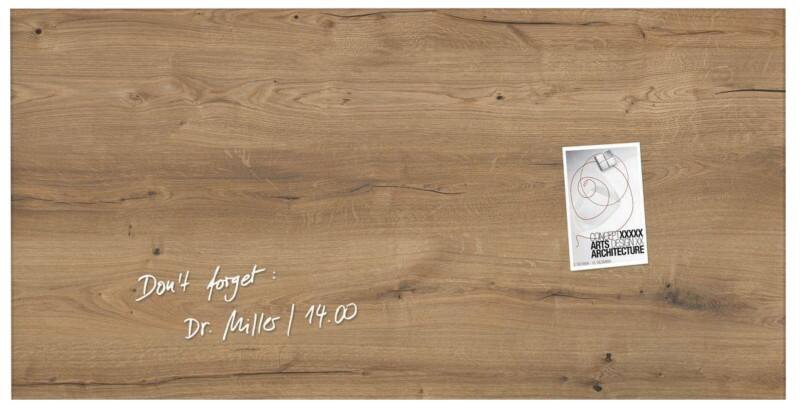 Tableau magnétique en verre Sigel Montage mural Magnétique Simple face 91 (L) x 46 (H) cm Marron