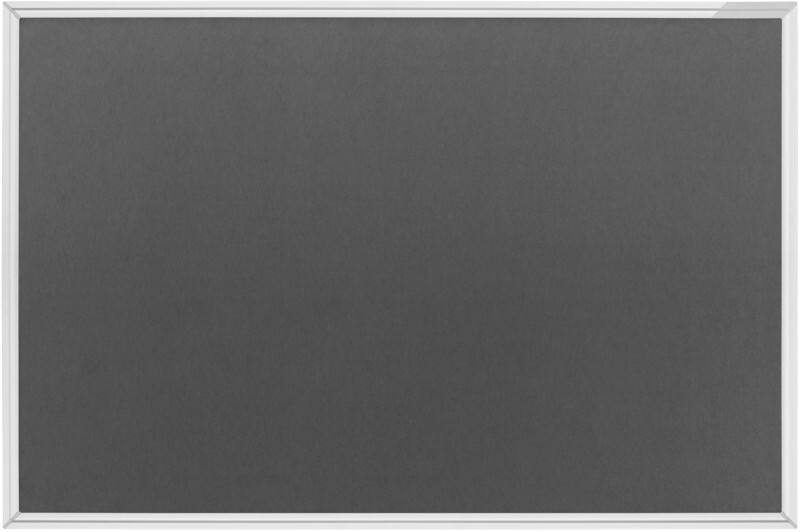 Tableau d'affichage magnetoplan SP Montage mural Feutre 150 (l) x 100 (H) cm Gris