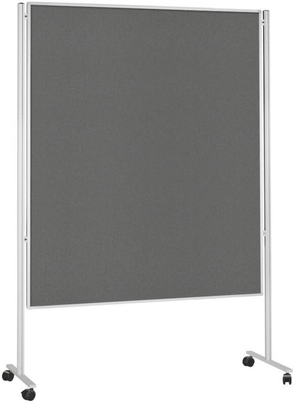 Tableau de présentation magnetoplan Non Magnétique Autoportant Feutre 120 (l) x 240 (H) cm Gris