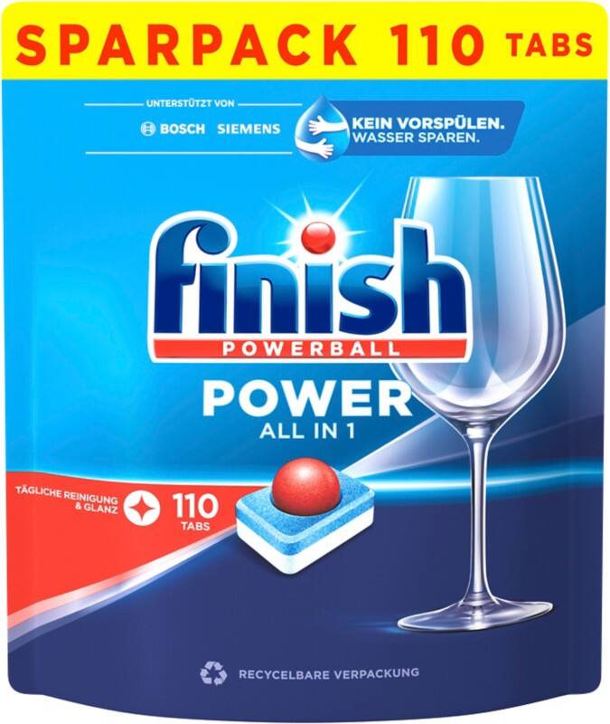 Finish Power Tabs Spülmaschinentabs All-In-One 10 Stück