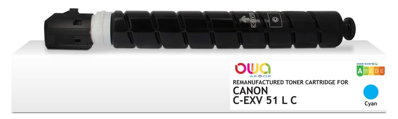 Cartouche jet d'encre OWA K40142OW Compatible Canon C-EXV 51 L C Cyan
