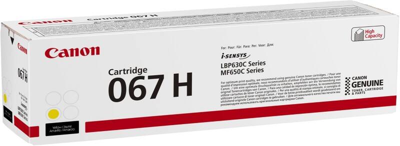 Canon 067 H Original Tonerkartusche Gelb
