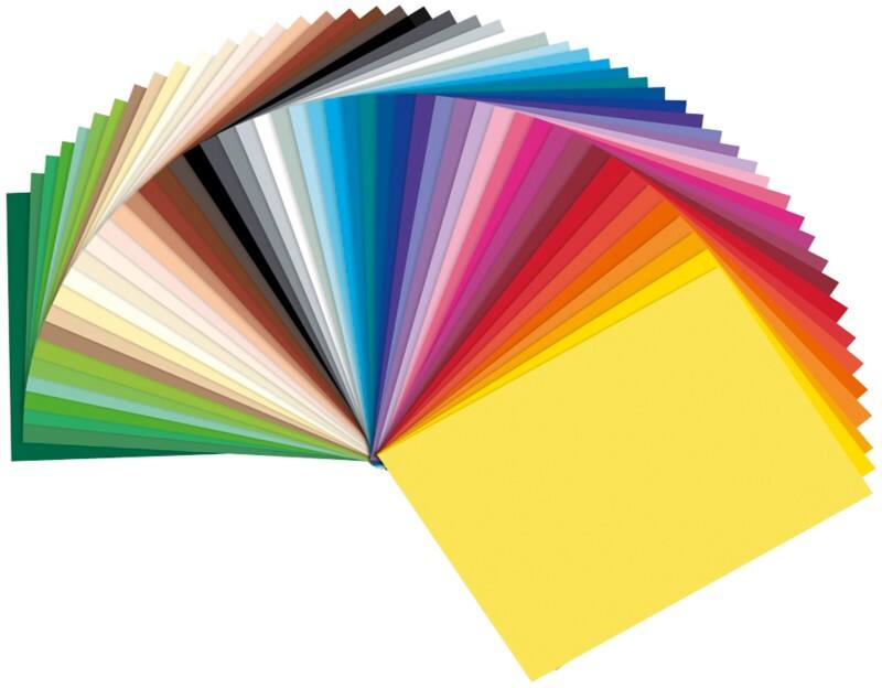 Folia Bastelpapier Farbig assortiert 130 g/m² 50 Blatt