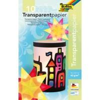 Folia Bastelpapier Farbig Assortiert Transparentpapier 42 g/m² 810 10 Stück à 10 Blatt