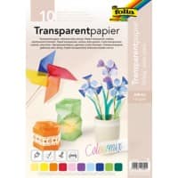 Folia Bastelpapier Farbig Assortiert Transparentpapier A4 115 g/m² 87409 5 Stück à 10 Blatt