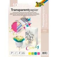Folia Bastelpapier Farbig Assortiert Transparentpapier A4 115 g/m² 87429 5 Stück à 10 Blatt
