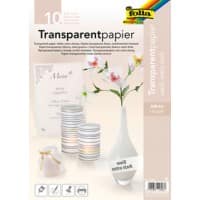 Folia Bastelpapier Weiss Transparentpapier A4 115 g/m² 87400 5 Stück à 10 Blatt