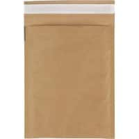 RAJA Luftpolster-Luftpolster-Versandtaschen Kraftpapier Braun Ohne Fenster 162 (B) x 229 (H) mm Verschlusslasche 110 g/m² 75 Stück