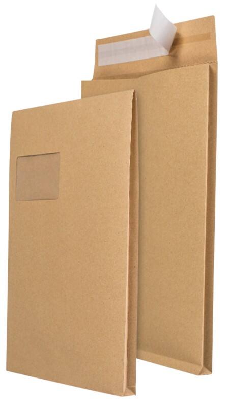 Enveloppes Viking C4 Bande adhésive Brun 229 (l) x 324 (H) mm Avec Fenêtre 125 g/m² 100 Unités