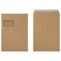 Niceday Briefumschlag Mit Fenster C4 324 (B) x 229 (H) mm Haftklebend Braun 120 g/m² 250 Stück