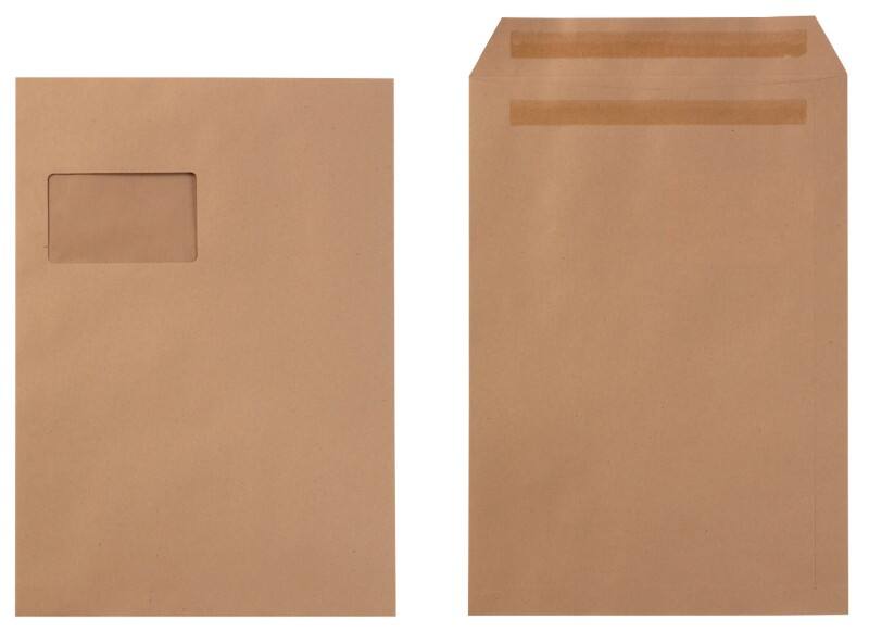 Enveloppes Viking C4 Autocollante Brun 229 (l) x 324 (H) mm Avec Fenêtre 100 g/m² 250 Unités