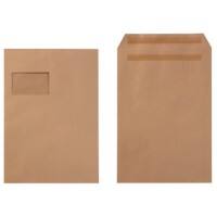 Niceday Briefumschlag Mit Fenster C4 324 (B) x 229 (H) mm Haftklebend Braun 100 g/m² 250 Stück