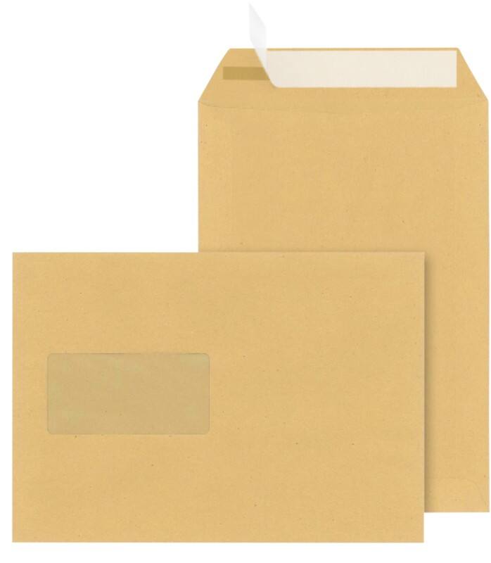 Enveloppes Viking Avec fenêtre C5 Bande adhésive Brun 90 g/m2 229 (l) x 162 (h) mm 500 Unités