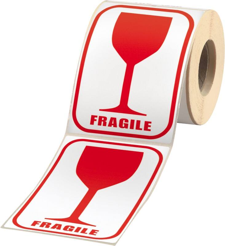 RAJA Étiquettes d'avertissement M-Cote Blanc, rouge 7,4x 10,5 cm