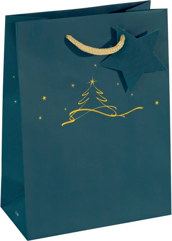 Sigel Geschenktasche GT035 Petrolblau 17 x 9 x 23 cm 5 Stück