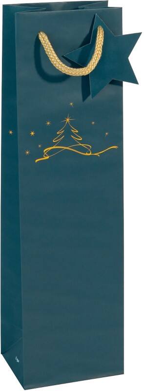Sigel Geschenktasche GT036 Petrolblau 10 x 8 x 35 cm 5 Stück