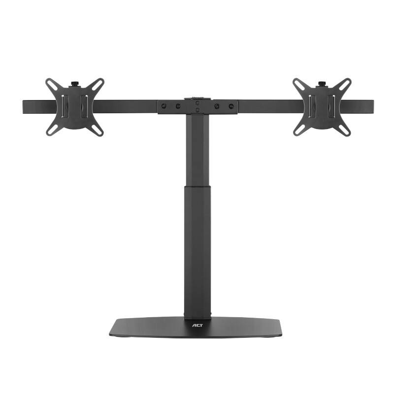ACT Office AC8332 Dual-Monitorarm Höhenverstellbar 395 x 80 x 265 mm Schwarz 27" Gasfeder, 2 Bildschirme