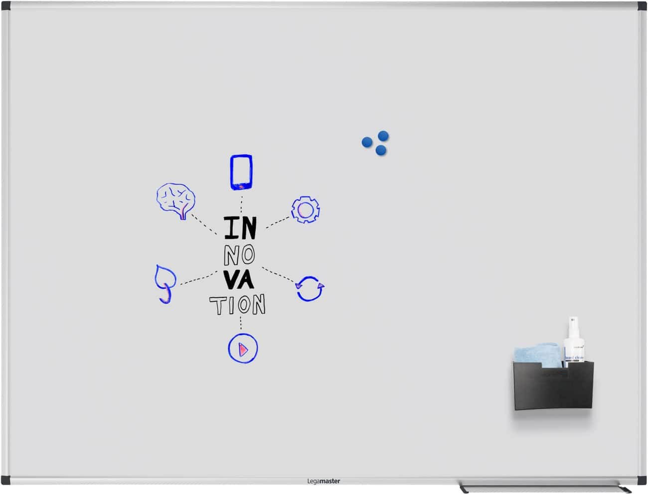 Tableau blanc magnétique Legamaster UNITE Montage mural Magnétique Simple face 120 (L) x 90 (H) cm