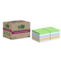 Notes Super Sticky recyclées Post-it 76 x 76 mm Assortiment 70 notes 12 blocs