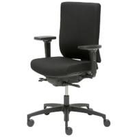 Chaise de bureau Dauphin AJ 4845_L_NPR NL5 Mécanisme synchrone Accoudoirs 4D Assise réglable en hauteur Tissu Noir 410 mm - 550 mm 125 kg