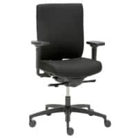 Chaise de bureau Dauphin AJ 4845_NPR NL2 Mécanisme synchrone Accoudoirs 4D Assise réglable en hauteur Tissu Noir 410 mm - 550 mm 125 kg