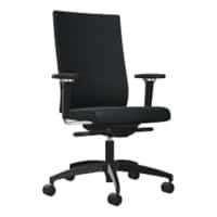 Chaise de bureau Dauphin AJ 4875_NPR NL7 Mécanisme synchrone Accoudoirs 4D Assise réglable en hauteur Tissu Noir 410 mm - 550 mm 125 kg
