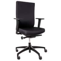 Chaise de bureau Dauphin AJ 4876_SLP Mécanisme synchrone Accoudoirs 2D Assise réglable en hauteur Tissu Noir 400 mm - 520 mm 125 kg