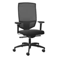 Chaise de bureau Dauphin AJ 5775_NPR NL9 Mécanisme synchrone Accoudoirs 4D Assise réglable en hauteur Tissu Noir 410 mm - 550 mm 125 kg